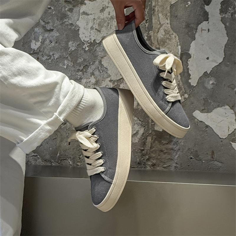 New Men's Canvas Shoes Outdoor Skateboard Shoes for Men Comfor Non-Slip Casual Sneakers Breathable Men Walking Shoes