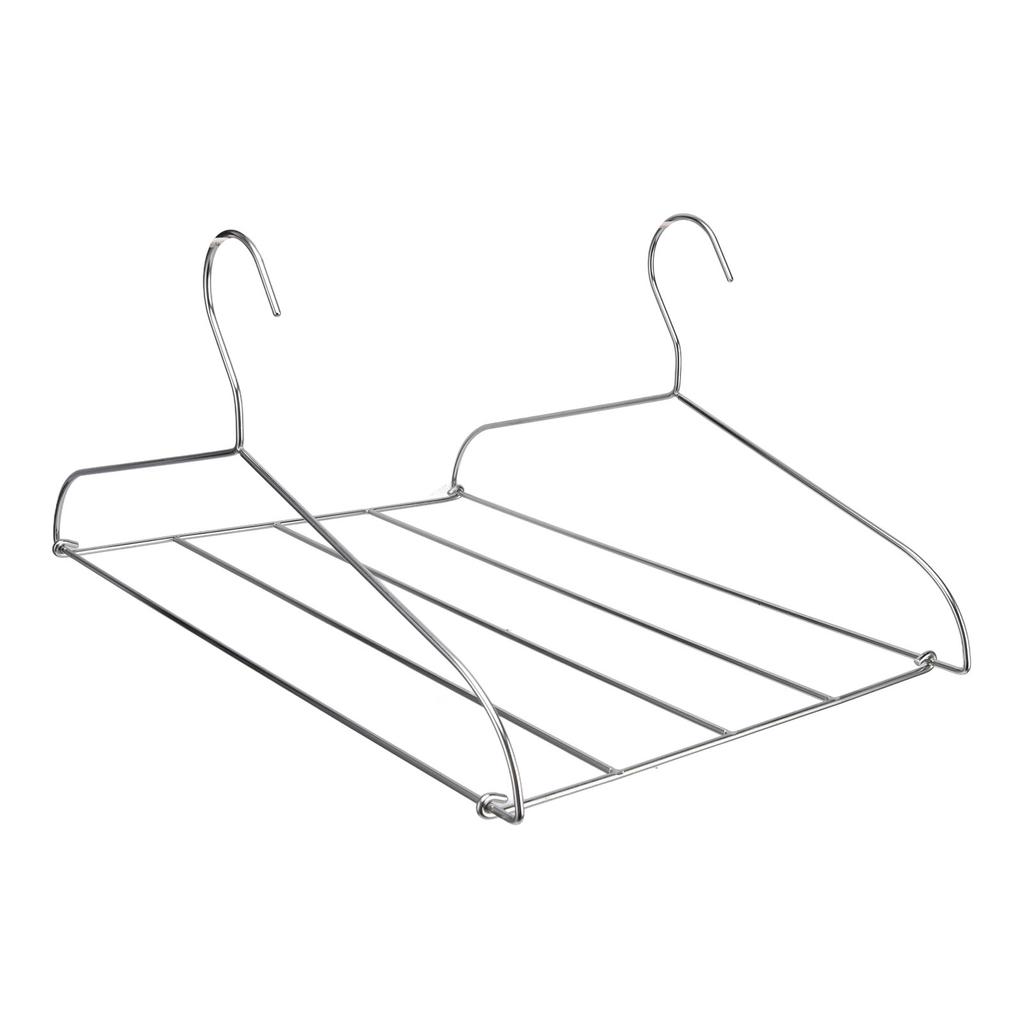 Stainless Steel Magic Pants Hangers Foldable Multifunctional Space Saving Slacks Hangers for Pants