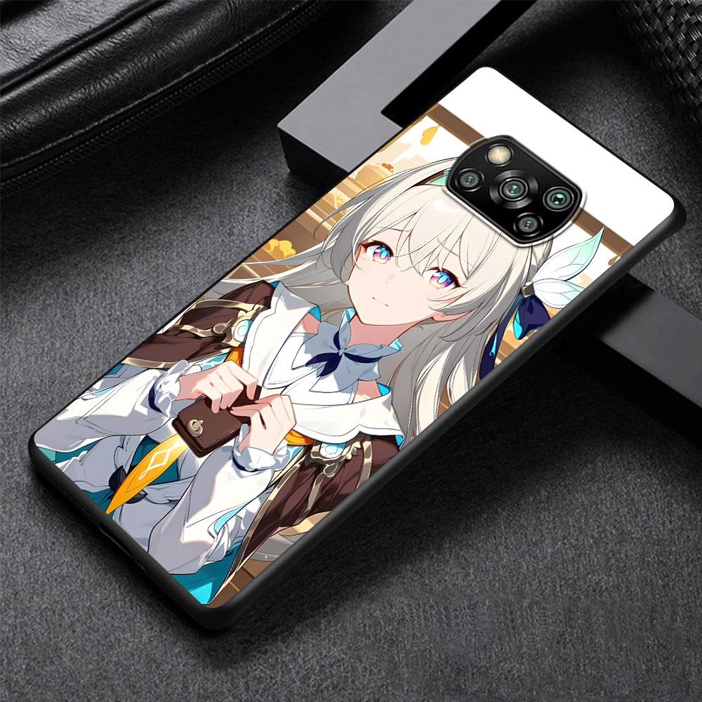 Firefly Honkai Star Rail Case for Xiaomi Poco M5s X3 NFC X5 F3 M4 M3 Pro Black Silicone Soft Phone Cover Coque