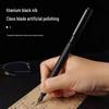 Penna Stilografica Metallizzata Serie Ufficio con Cartuccia d'Inchiostro - Regalo per Calligrafia e Scrittura Studenti, Nome Incidibile
