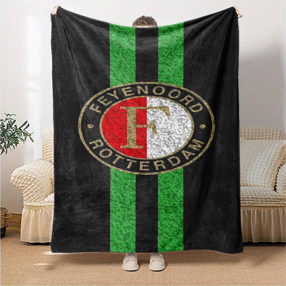 Feyenoord Print Flanelldecke Hohe Qualität Warm Bequem Decke für Alle Jahreszeiten Perfekt für Geschenke Heimdekoration