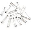 20pcs/lot 14 17 19 25 32mm 316 Stainless Steel Brooch Clip Pins Safety Brooch Settings Blank For DIY Jewelry Making Supplies