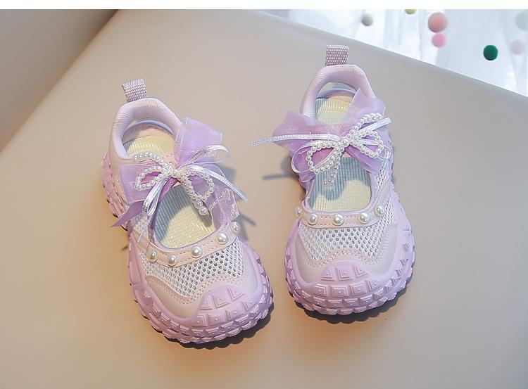 Summer New Children'S Campus Style Running Shoes Sweet And Breathable Mesh Sports Sandals Anti Slip Fashion Baotou Sandals