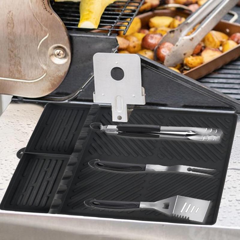 Barbecue Mat Protective Heat Resistant Silicone Grill Mats Baking Pad Griddle Accessories For Camping Picnic Kitchen Use