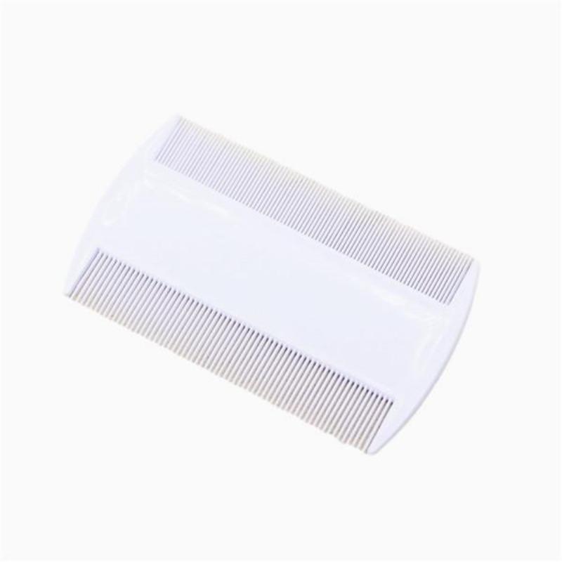 

Расческа для домашних животных с пластиковой решеткой, двусторонняя плотная зубчатая двухрядная расческа от блох, чистящая и косметическая продукция, расческа от вшей, расческа от блох белый