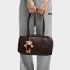 New FILA ORIGINALE PU Shoulder Bag Women's Chocolate Brown F53W539161FBN