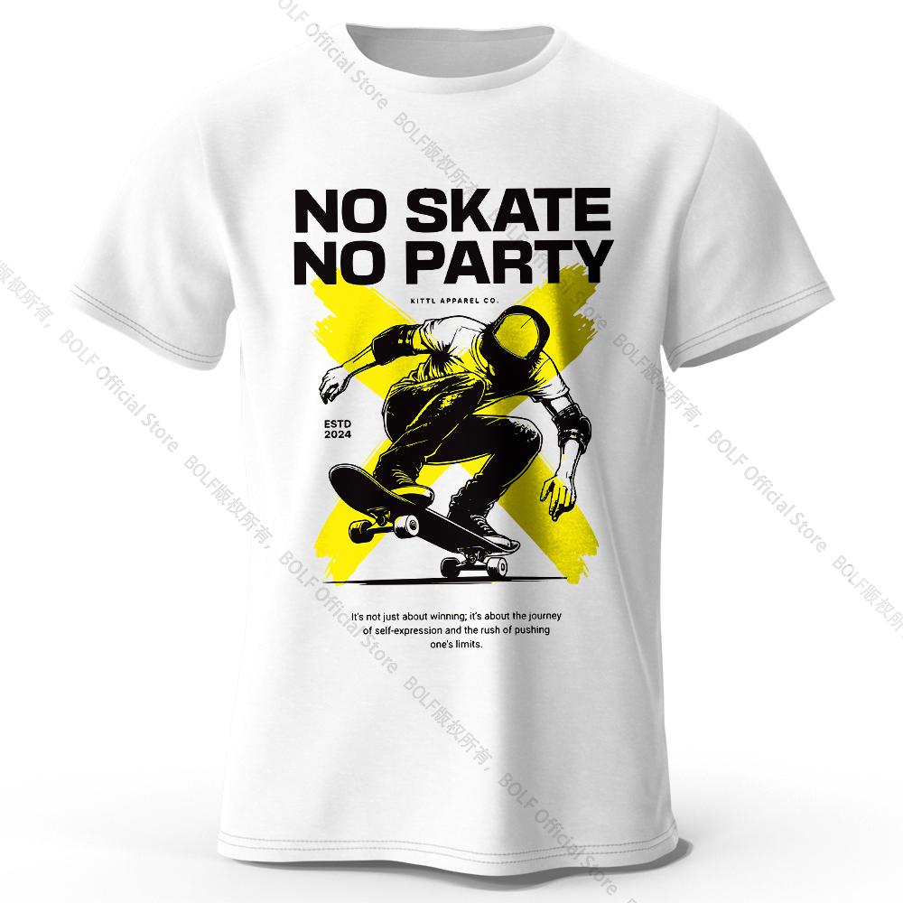 Skateboard Graphic T-Shirt 100% Cotton Urban Street Style Tee for Men and Women Casual Skate Wear