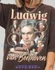 Ludwig Van Beethoven Vintage Klassischer Komponist Grafik Comfort Colors® T-Shirt und Kinder-T-Shirt, Musikgeschichte Fan Geschenk T-Shirt