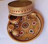 Karwa Chauth Komplette Puja 6-teiliges Set - Spezieller Indischer Traditioneller Edelstahl