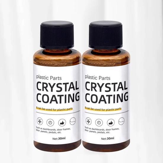 30ML Protective Coating Car Plastic Parts Crystal Coating Long Duration High Gloss Waxing Effect Lens Anti-fog Protection Plastic Restorer