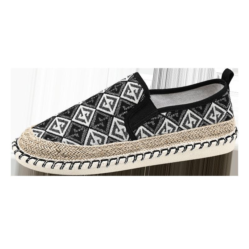 

Старые пекинские тканевые туфли мужские новые летние дышащие на одной педали ленивые повседневные мужские модные универсальные парусиновые туфли 44 чёрный