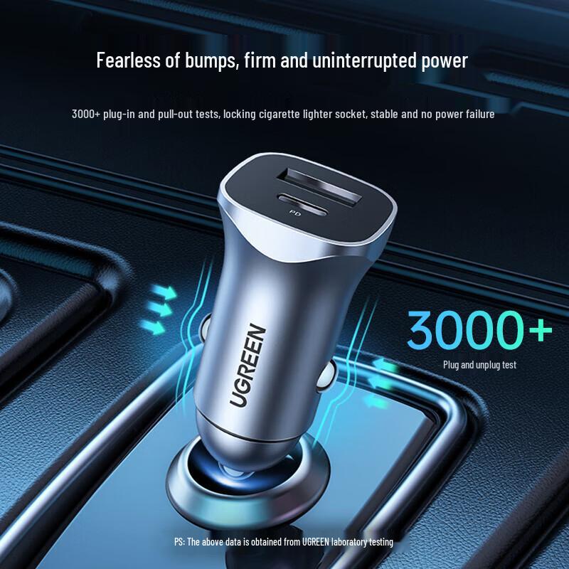 Ugreen PD20W Dual-Port Fast Car Charger