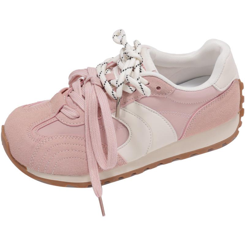 Natural roll new color matching German training shoes women's platform comfortable jogging sports casual shoes versatile waffle Forrest Gump shoes