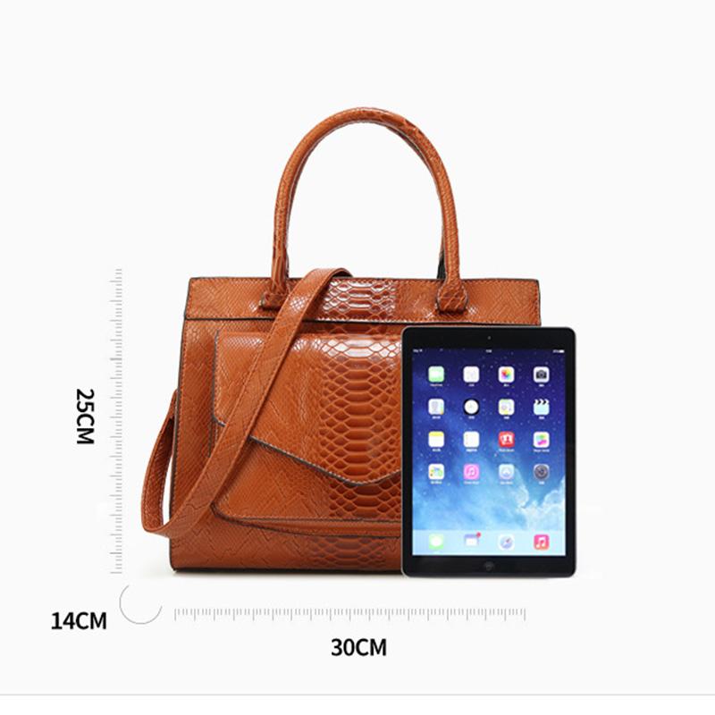 Mode PU Leder Serpentine Umhängetaschen Große Casual Tote Schlange Geprägte Haut Große Umhängetasche Messenger Bag Handtaschen Frauen Taschen mit Top-griff