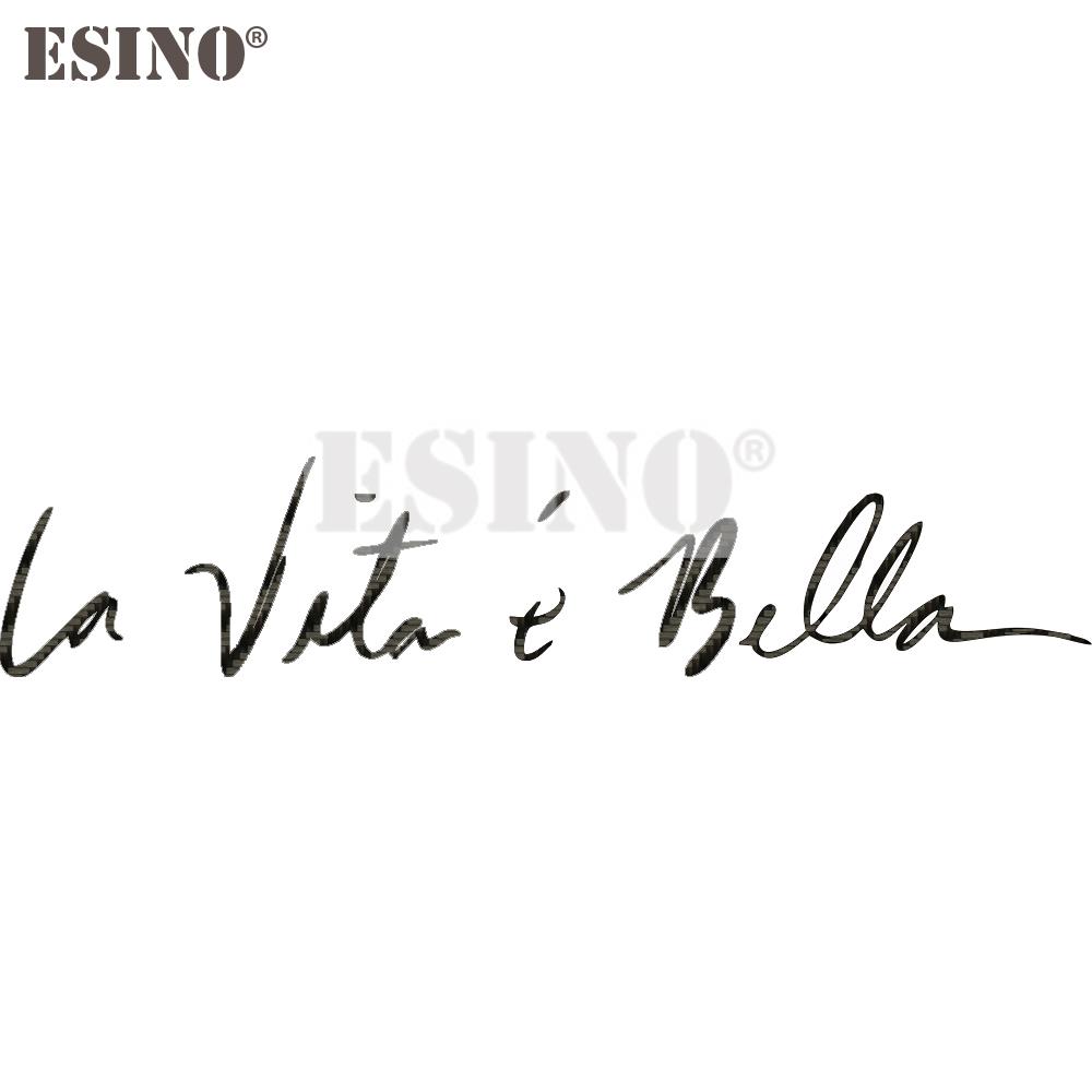 

Car Styling Car Sticker Life Is So Beautiful Italian La Vita E Bella PVC 3D Carving Waterproof Vinyl Auto Decal Car Accessories 30 x 6 cm