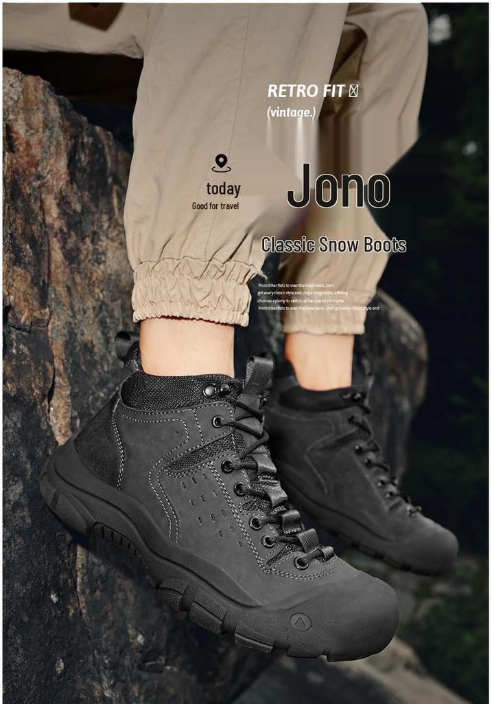 Men's Retro Martin Boots - Plus Velvet High-Top Casual Sports Shoes, Autumn/Winter Versatile Tooling Style