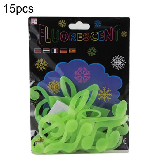 

15 шт. Рождественский мюзикл «Нота» светящаяся наклейка темная настенная наклейка