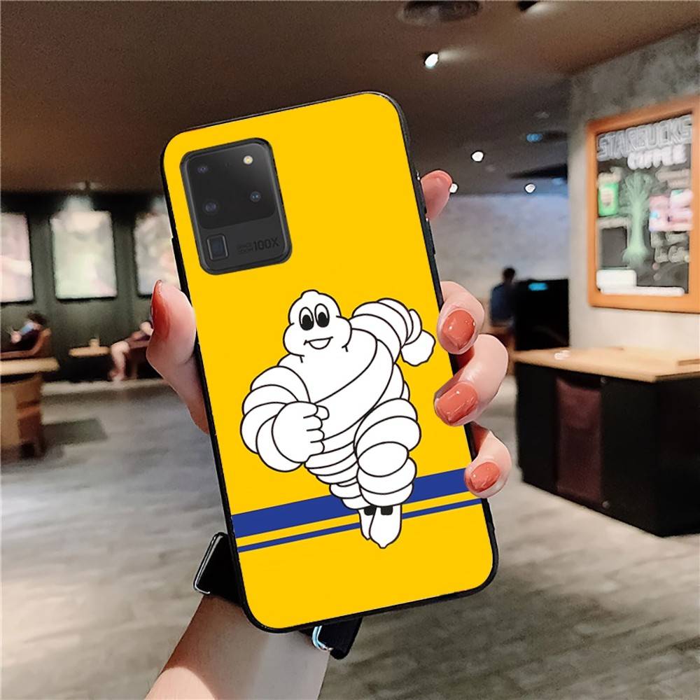 M-Michelins Logo Phone Case For Samsung S 24 Fe 25 Ultra Plus 20 Lite 21 30 22 23 24 22 Ultra 5G Fundas