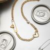 Adjustable Stainless Steel Paper Clip Inspired Heart Necklace For Women Fashion Jewelry Daily Wear Collarbone Chain