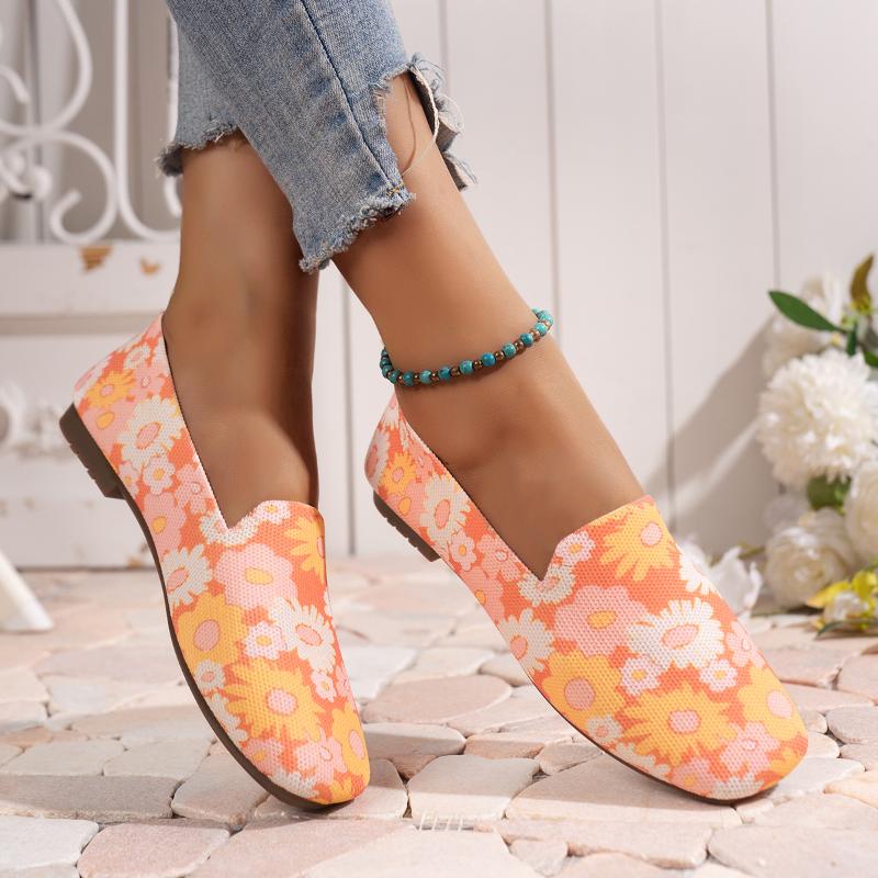 Shoes for Women  Fashion Spring and Autumn Women's Flats Mixed Colors Round Toe Net Cloth Breathable Zapatillas De Mujer