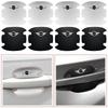 NKBND1 For Mini 4PCS Carbon Fiber Car Door Handle Protection Sticker Emblem Accessories For MINI Cooper Fridge One F56 R56 R57 R58