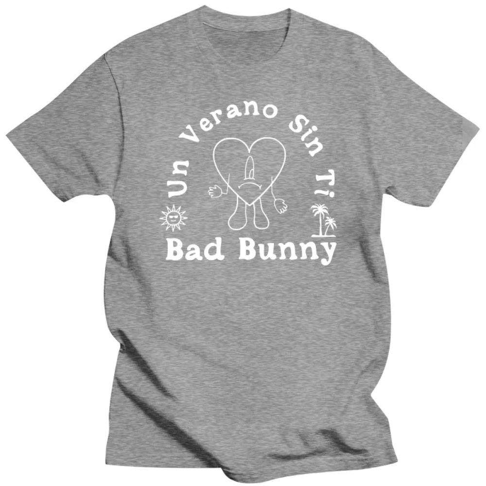 Bad Bunny UN VERANO SIN TI Hudební album Tričko Streetwear Pánské Dámské Tričko Oversized 100% Čistá Bavlna Trička s Krátkým Rukávem