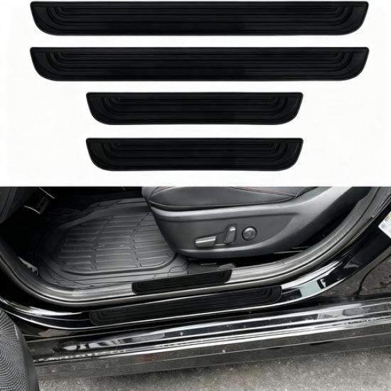 4x For Honda Car SUV Rubber Door Sill Threshold Protector Anti Dust Step Cover