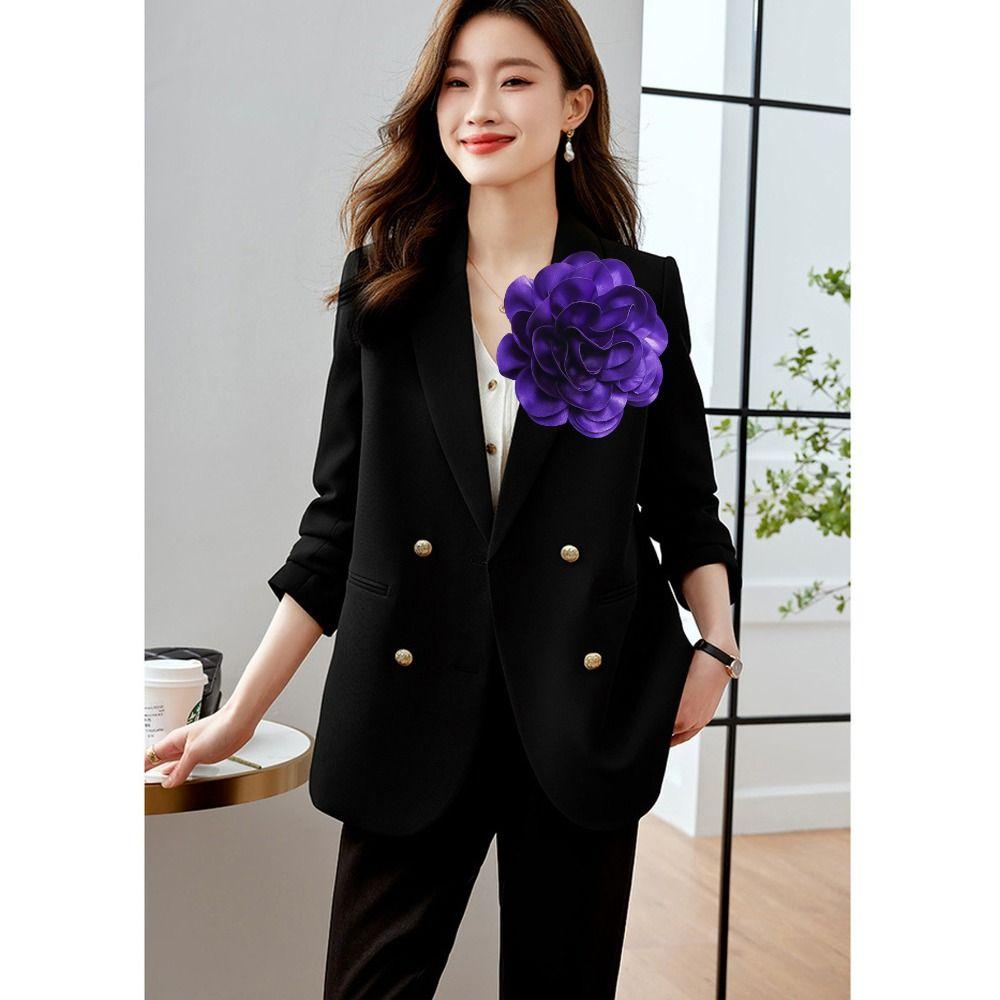 Large Flower Brooch French Ornamental Pin Versatile Badge