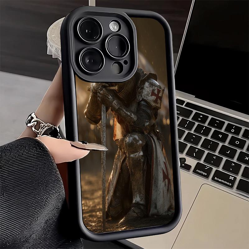 

Phone Case for iPhone 17 Air 16E 15 16 Pro Max Crusades Knights Templar Cover 14 Plus 13 12 Mini Soft Shell Silicone Fundas iPhone 12 Mini