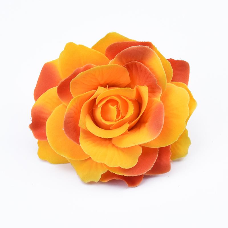 2Pcs 10CM Rose Head Wedding Flower Wall Scrapbook for Home Decor Christmas Garland Silk Flowers Bridal Brooch Artificial Flowers