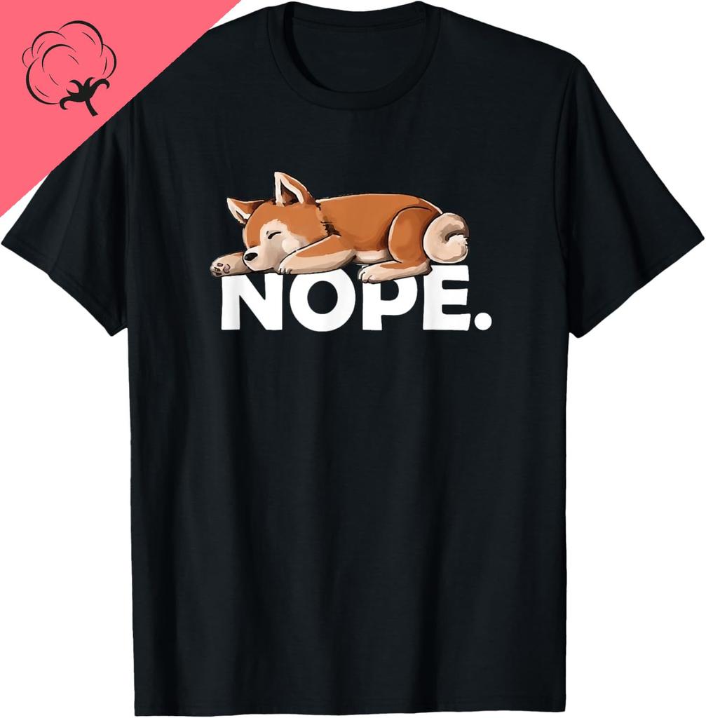 Doge Meme Lover NOPE Shiba Inu TShirt Breathable and Comfortable Casual Custom Printed Graphic T Shirts Camiseta Hombre