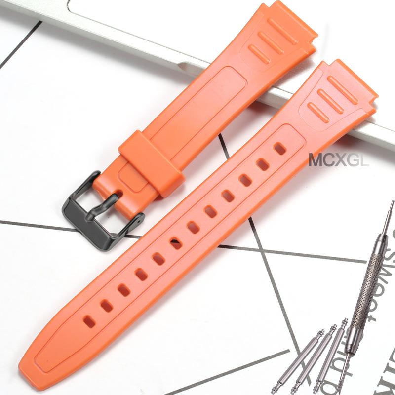 Watch Band For Casio W800H W-800H W-217H Strap Sport Resin Bracelet 18mm Wristband