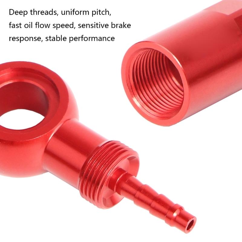 Precisions Machined Aluminum Brake Hose Oil Pipe And Barbs Fitting Set Suitable for Mountain Bike Hydraulic Disc Brakes