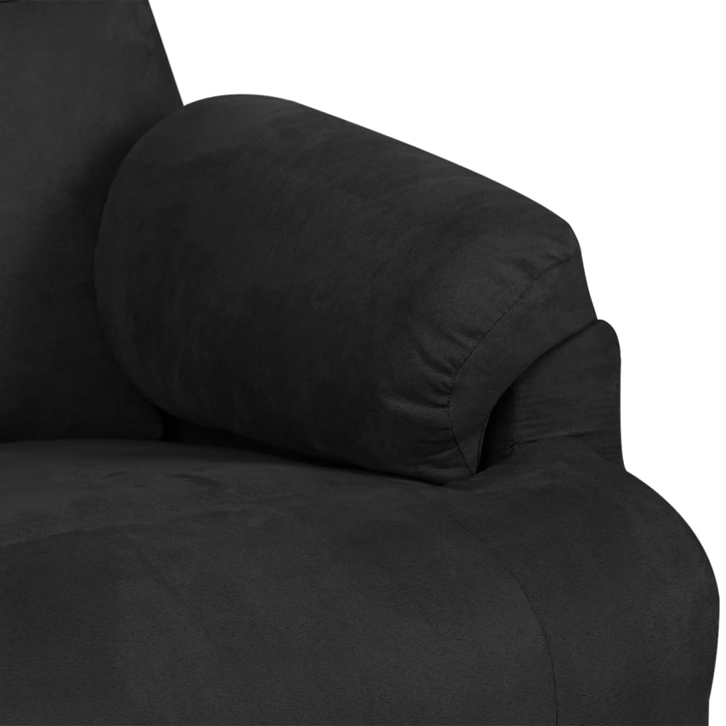 Massage Chair Black Microfiber Fabric