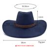 Vintage jazz wollen hoed, brede rand, western cowboyhoed, Tibetaanse etnische stijl, veelzijdige vilten hoge hoed, dames