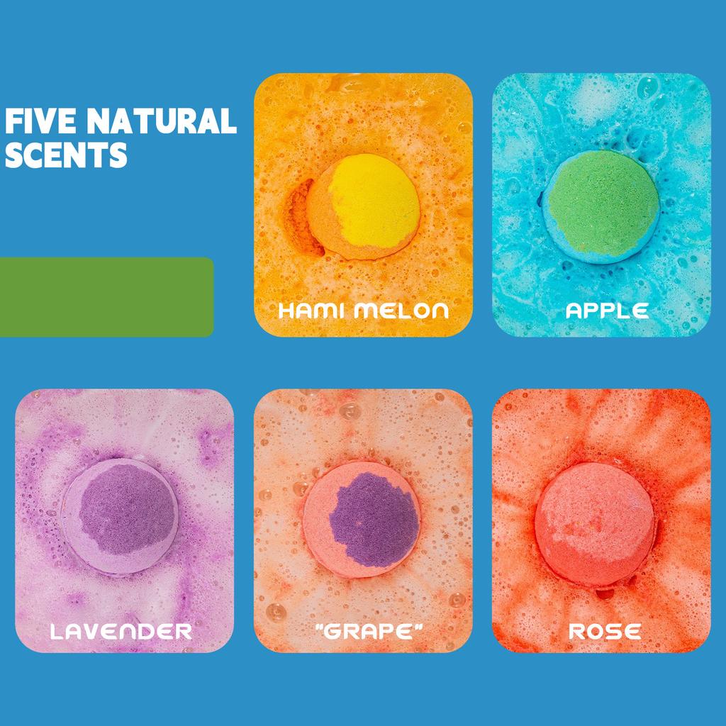 Toy Bath Bomb Set, Containing Surprise Toys In Bath Gel, A Children's Bath Toy Gift