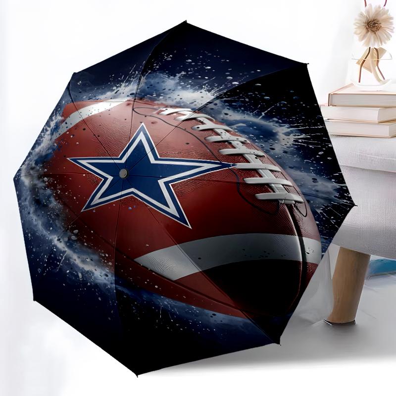 Printed Dallas Cowboys Folding Umbrella,Outdoor,Leisure,And Travel Umbrella,Durable Umbrella Fabric,Birthday And Holiday Gift