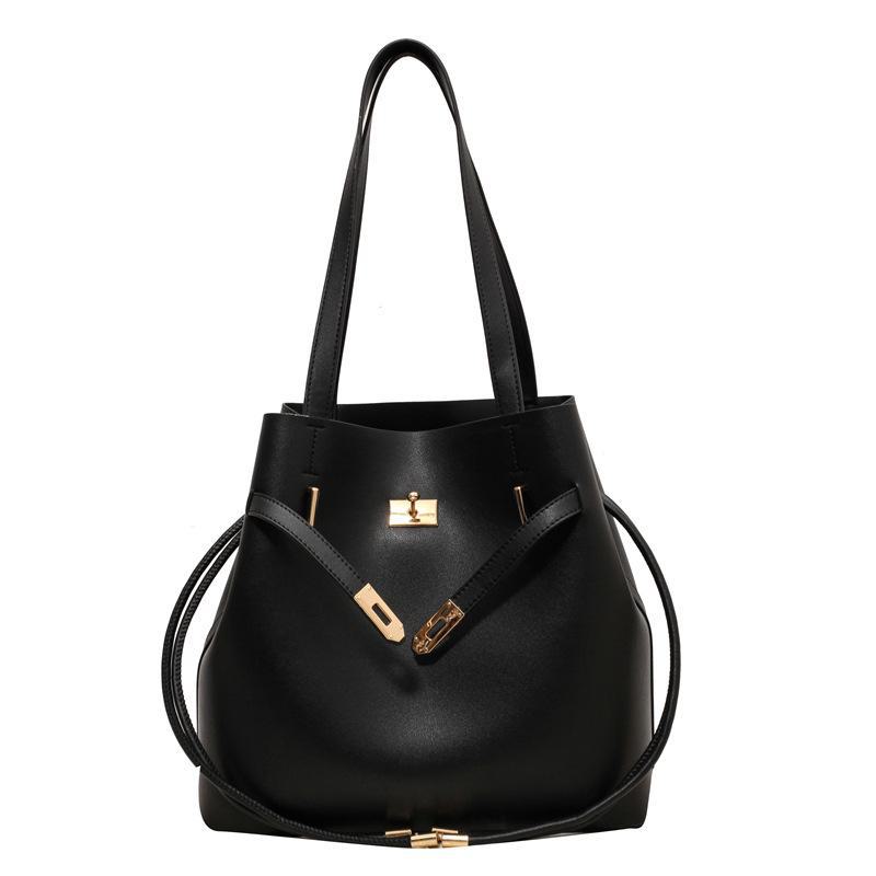 Geantă găleată de damă retro versatilă de mare capacitate pentru toamnă și iarnă