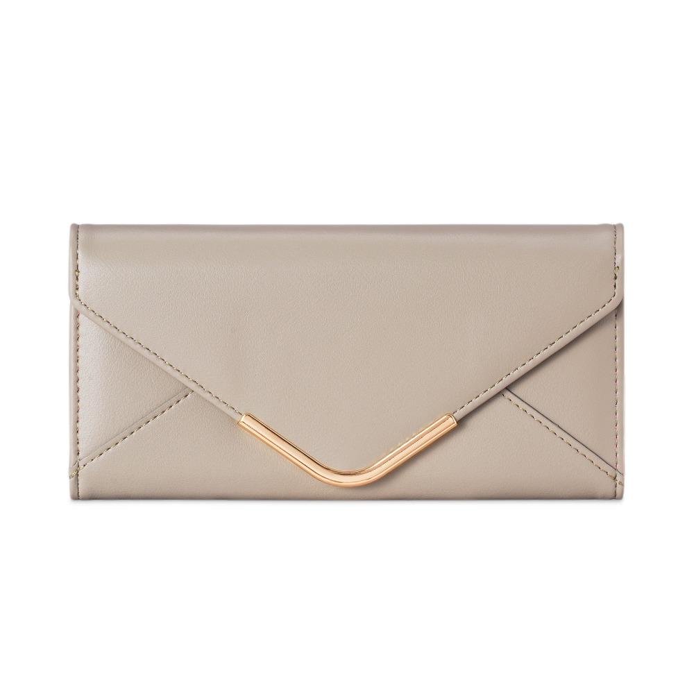 

Portable Women Long Wallet Card Pouch Snap Button Two Fold Purse Multiple Card Classic PU Handheld Bag Shopping