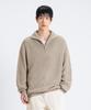 LEMAIN SECOND Oversized Voluminous Washable Half-Zip Hacci Knit [Beige]