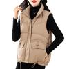 Counter women's clothing autumn and winter new fashion design sense versatile cotton padded vest warm cotton jacket