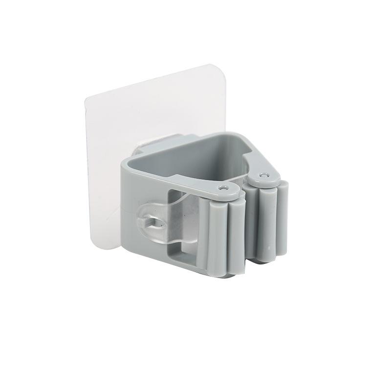 1Pcs Non Perforated Mop Clip Buckle Bathroom Non Marking Storage Rack Nail Free Hanging Bracket Broom Clip Powerful Mop Rack