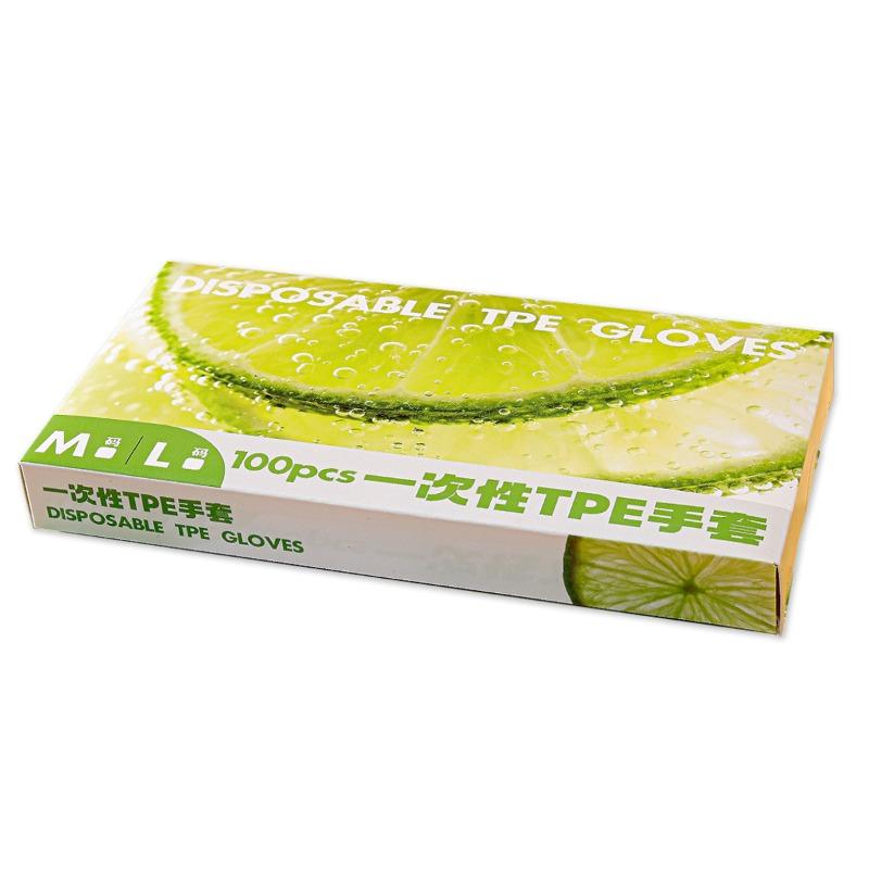 

Одноразовые перчатки из ТПЭ, утолщенные прозрачные перчатки из ТПЭ, перчатки для общественного питания, пищевые перчатки, коробка для экстрактора, 100 шт. M