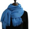 Sweet Solid Color Scarf Women's 2025 New Fashion Warm Medium and Long Decorative Wear Scarf Shawl