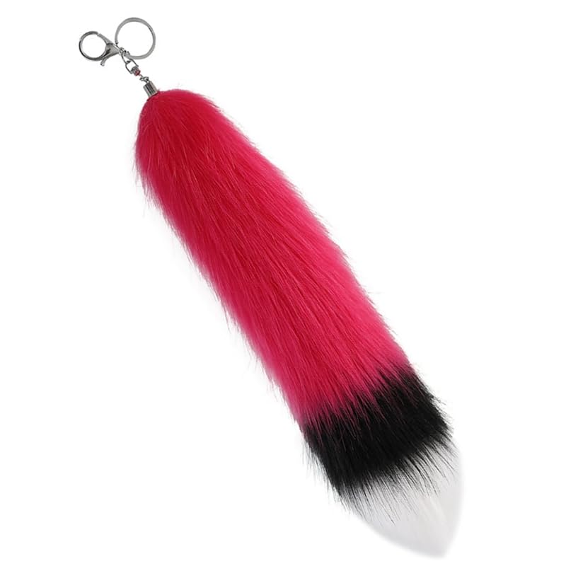 

[COZENTA] strap fur tail Fluffy Fluffy key ring fox cosplay disguise accessories 3 colors (magenta)