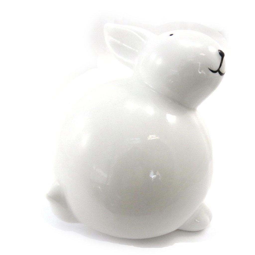 Les Trésors De Lily [J0555] - Figurine 'Lapin Blanc' céramique