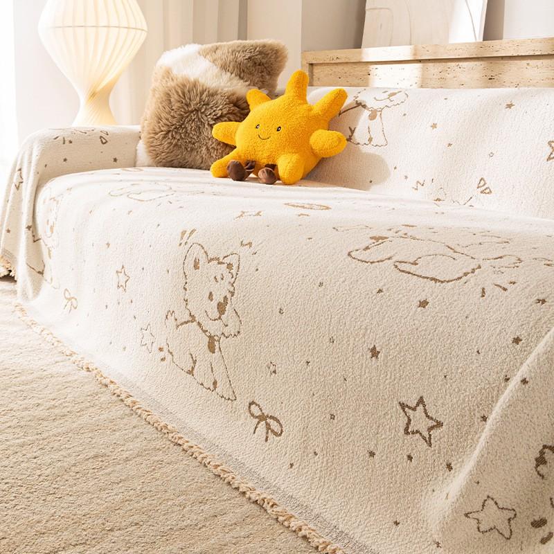 Red Festive Sofa Cover All-in-One Couch Blanket Universal Fit Home Decor