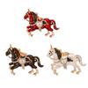 Chinese Culture Inspired Zodiacs Horse Keychain Adorned with Sparkling Rhinestones Made of Premium Alloy Metal for Those Born In Horse Year