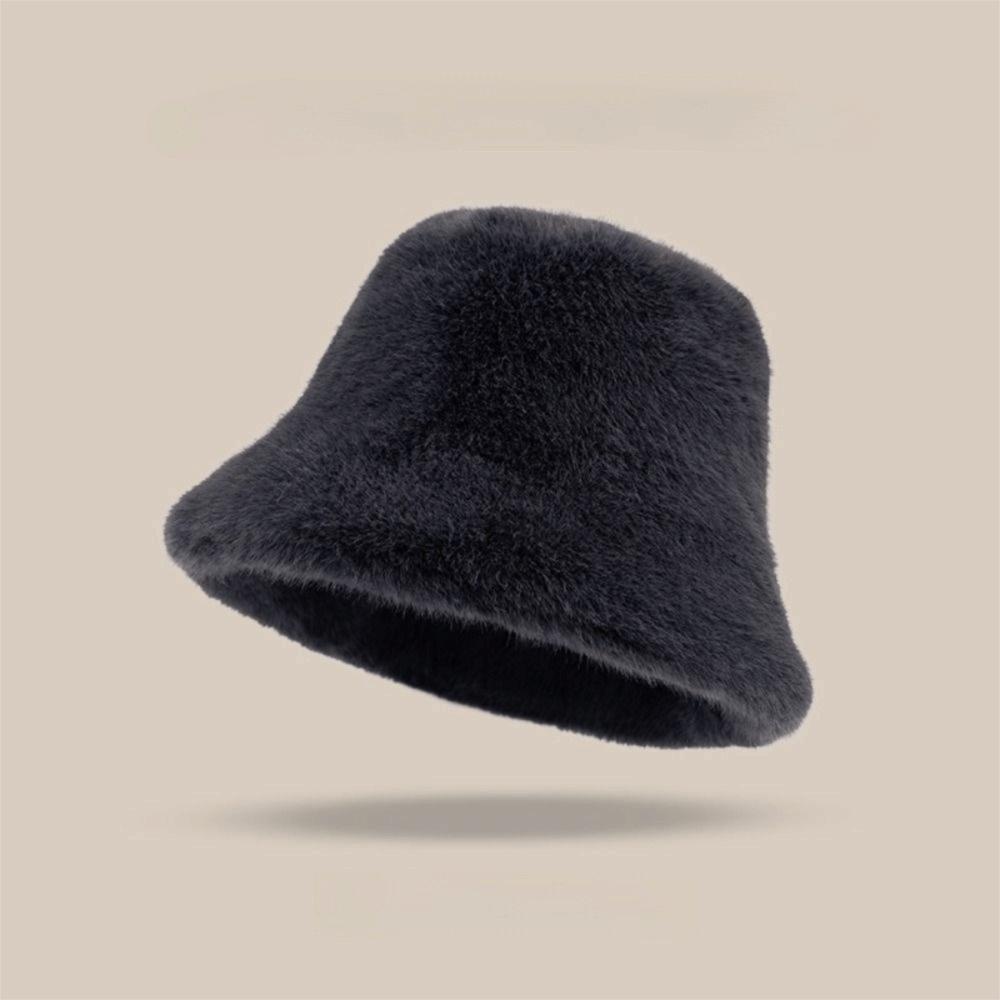 Faux Fur Plush Fisherman Hat Leopard Print Panama Hat Cozy Fluffy Fur Hat For Women Girls