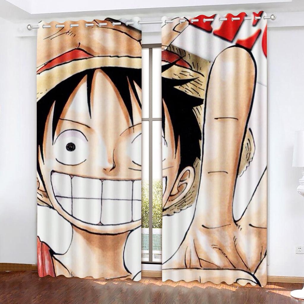 Rideau occultant Monkey D Luffy, One Piece, Polyester, Animé, Convient pour Chambre à coucher, Enfants, Adulte, Décoration de pièce, Cadeaux
